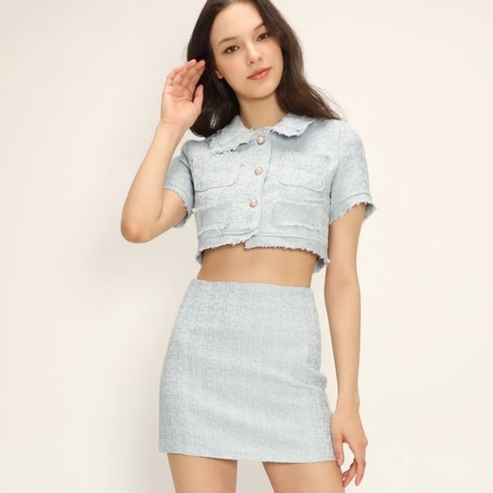 Storets Novah Tweed Jacket And Skirt set size s/m